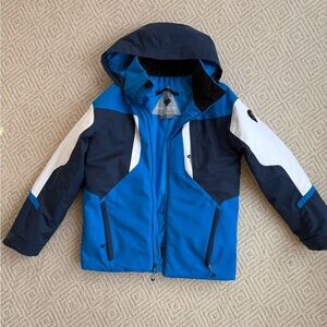 Obermeyer Kids Blue and White Puffer Jacket